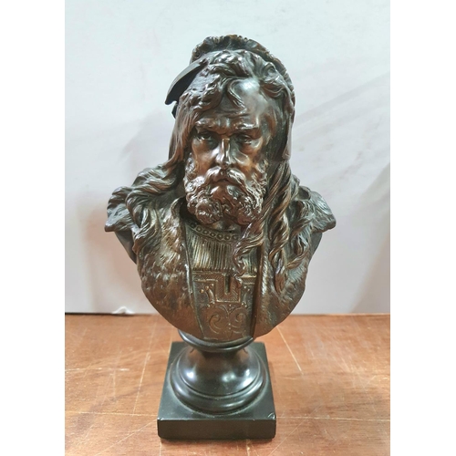 198A - Very well cast 20thC bronze bust of a gentleman, believed to by from a Durer etching which bears the... 