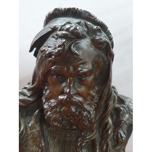 198A - Very well cast 20thC bronze bust of a gentleman, believed to by from a Durer etching which bears the... 