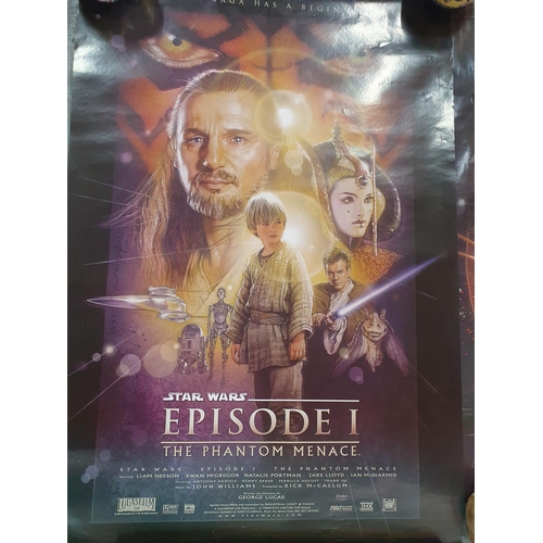 164 - 2 Star Wars posters, one for Episode I the Phantom Menace and Episode II, Atack of the Clones (2)