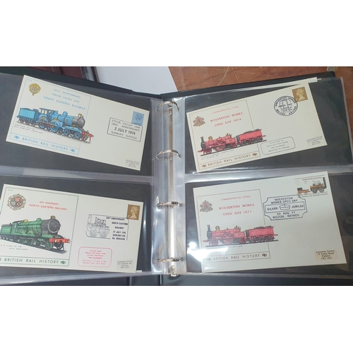 292 - Four albums containing special FDCs relating to trains (Qty)