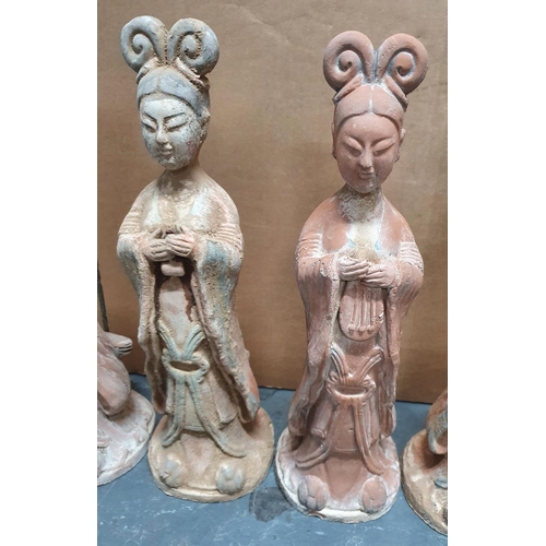 447A - Eight tall Chinese terracotta ladies (8)

Each lady is approx 40cm tall