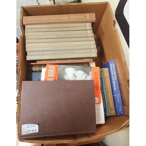 919 - Box of Books including Theatre Programmes