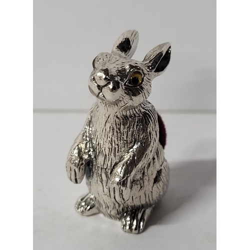 2 - Pin cushion in the form of a Rabbit stamped 