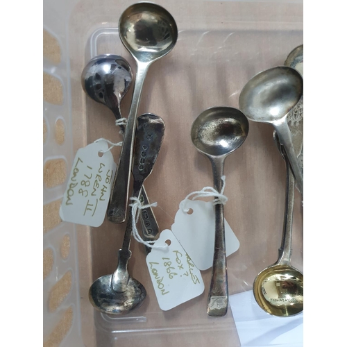 17 - Collection of 11 Georgian & silver salt spoons etc (11)

95 grams