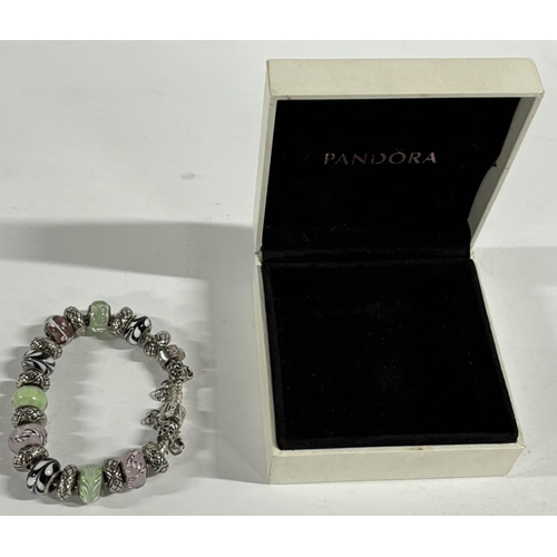 29 - Pandora bracelet with mostly 925 beads