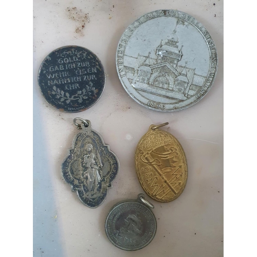 60 - Five German late 19thC - WWI era medallions (5)