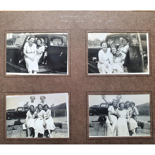 74 - Three early-mid 20thC photograph albums with one depicting girls at college in 1935-36 including a p... 