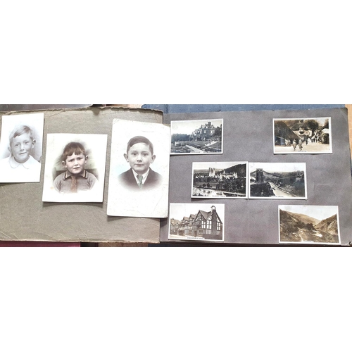 74 - Three early-mid 20thC photograph albums with one depicting girls at college in 1935-36 including a p... 