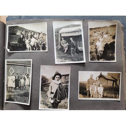 74 - Three early-mid 20thC photograph albums with one depicting girls at college in 1935-36 including a p... 