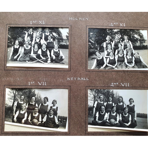 74 - Three early-mid 20thC photograph albums with one depicting girls at college in 1935-36 including a p... 