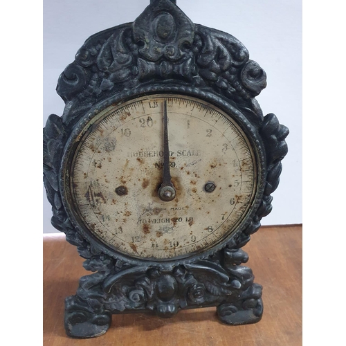 78 - Ornate antique, cast-iron house-hold scales