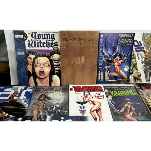 93 - Collection of Comics and paperbacks including Young witches, Vampirella and Myberantics by Maya Kovs... 