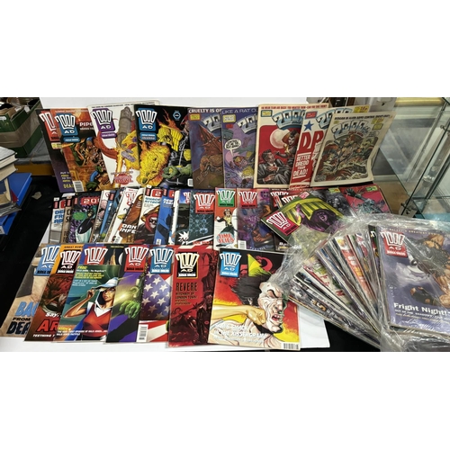 96 - Large collection of 2000AD comics most are bagged 1980s/90s