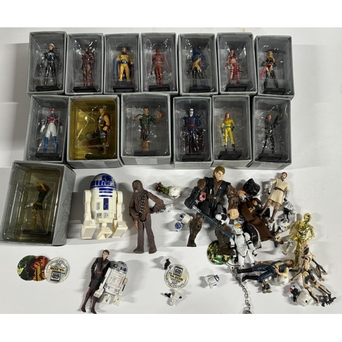 97 - 14 Boxed marvel characters including Thor and Hulk with Star Wars characters