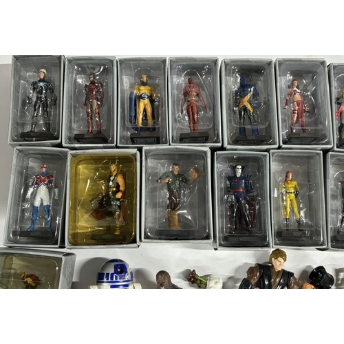 97 - 14 Boxed marvel characters including Thor and Hulk with Star Wars characters