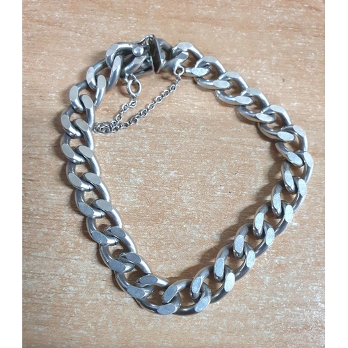 37 - HEAVY LONDON SILVER BRACELET,

33 grams