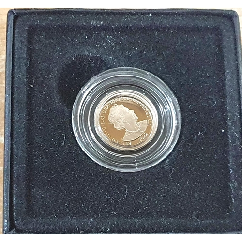 39 - 2022 Uncirculated Alderney 1/8th SOVEREIGN,

1 gram