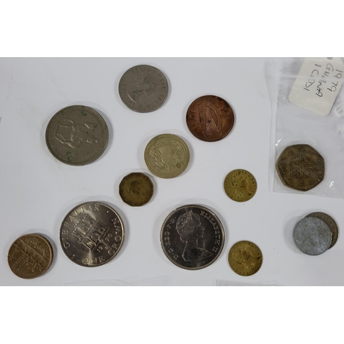 55 - Mixed lot of  Various coins including Queen Victorian pennies and other foreign coins as well as som... 