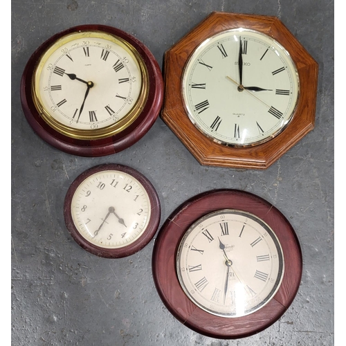 62 - Collection of Four clocks including a Seiko clock (4)