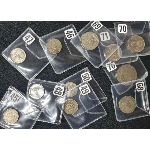 97 - Three cardboard tubes containing a large quantity of British non silver coinage Queen Victoria to QE... 