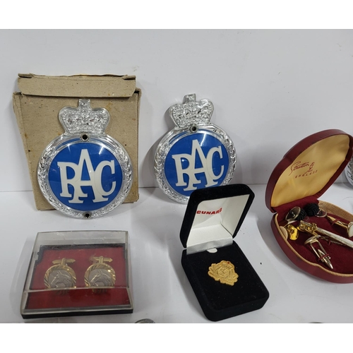 100 - Collection of various vintage RAC & pin badges etc (Qty)