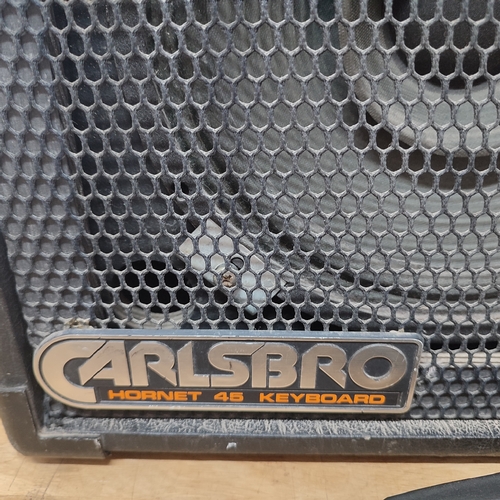 198 - Carlsbro, Hornet 45, keyboard amp with a Meridian keyboard stand, working