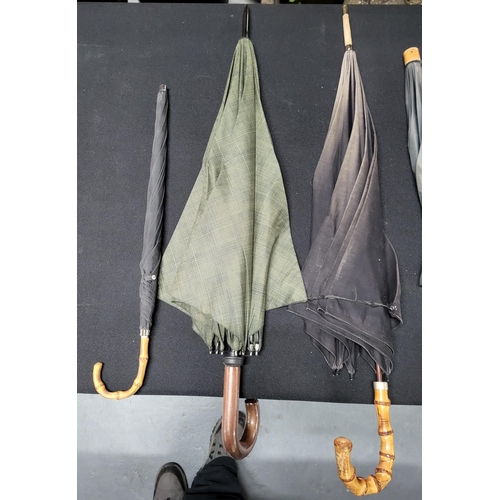 216 - Four umbrellas, portable folding seat and a serving tray (6)