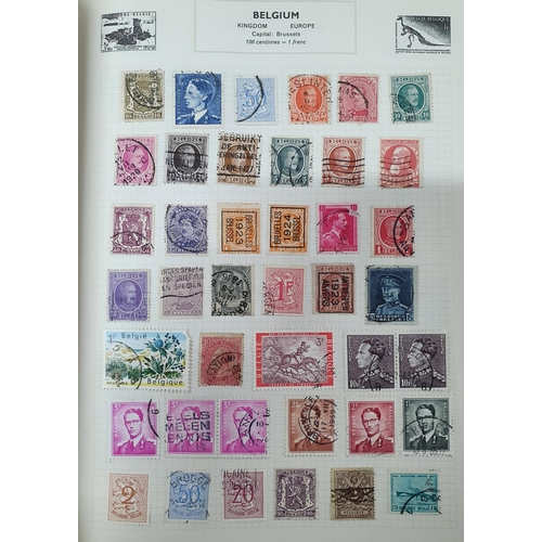 268 - Three various coloured albums containing various 20thC stamps including many Germany 1920s/30s etc (... 