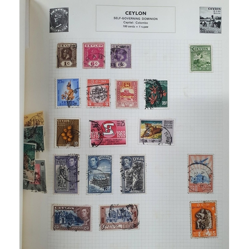 268 - Three various coloured albums containing various 20thC stamps including many Germany 1920s/30s etc (... 