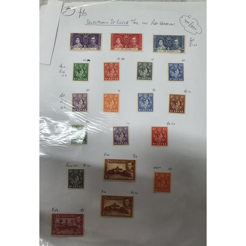 277 - Quantity of dealer sheets containing mainly unused and used Commonwealth sets and stamps (Qty)