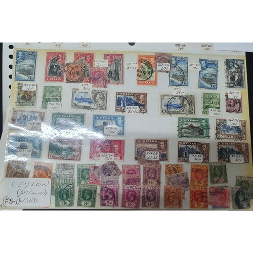 277 - Quantity of dealer sheets containing mainly unused and used Commonwealth sets and stamps (Qty)