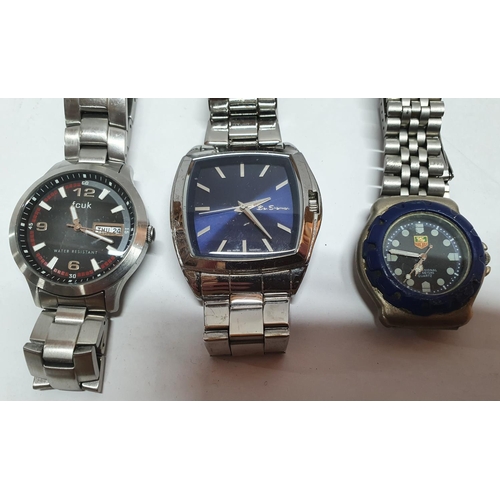 242 - Collection of six gents stainless steel strap wristwatches including two Ben Sherman examples (6)