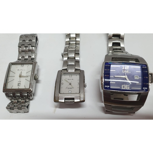 242 - Collection of six gents stainless steel strap wristwatches including two Ben Sherman examples (6)