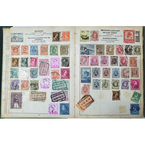 280 - Five small stamp albums containing world used and unused stamps, many 19th and early 20thC examples ... 