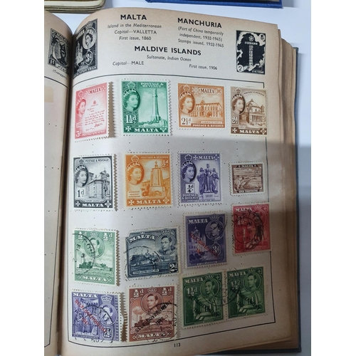 280 - Five small stamp albums containing world used and unused stamps, many 19th and early 20thC examples ... 