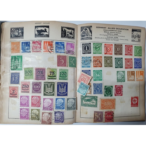 280 - Five small stamp albums containing world used and unused stamps, many 19th and early 20thC examples ... 