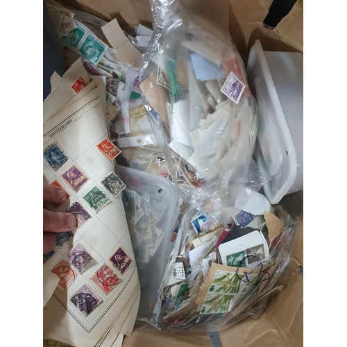 289 - Box containing a huge quantity of unexamined stamps, both mint and used (Thousands)