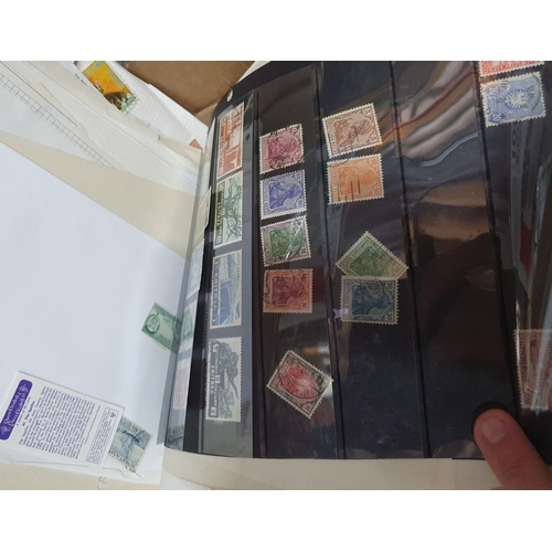 271 - Box containing a huge quantity of unexamined stamps, mainly on dealers sheets, both mint and used (T... 