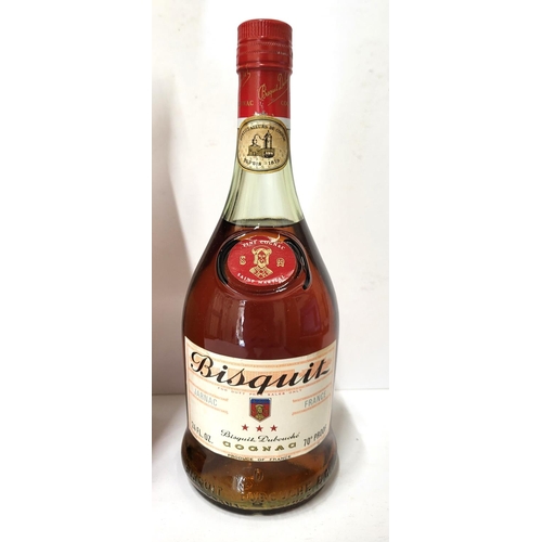 337 - French Bisquit 3 star cognac Jarnac France, 24FL Oz, 70% Proof 