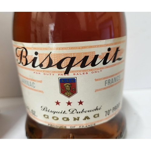 337 - French Bisquit 3 star cognac Jarnac France, 24FL Oz, 70% Proof 