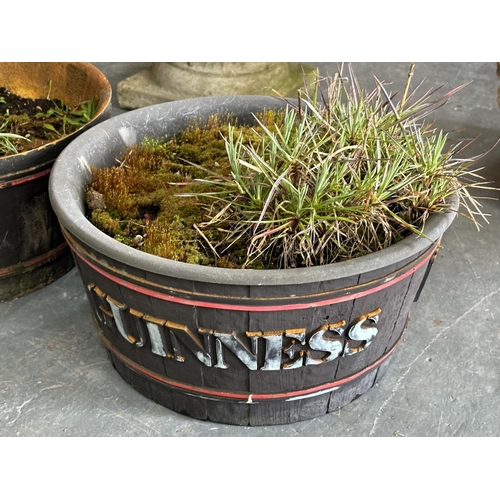 305 - 2 Plastic Guinness planters