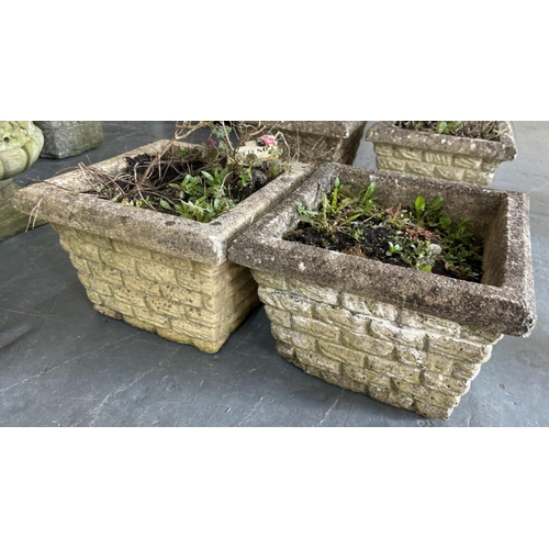 311 - Pair of large concrete planters