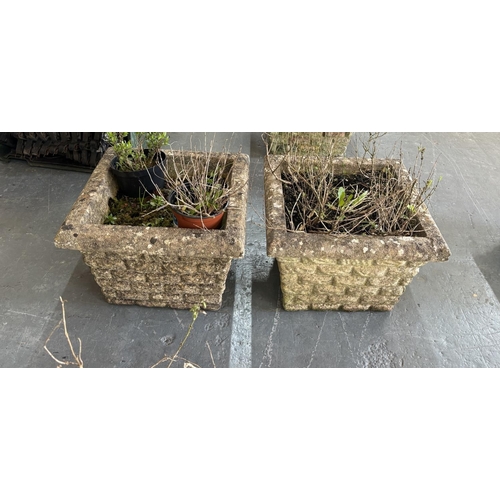 312 - Trio of large concrete planters (3)