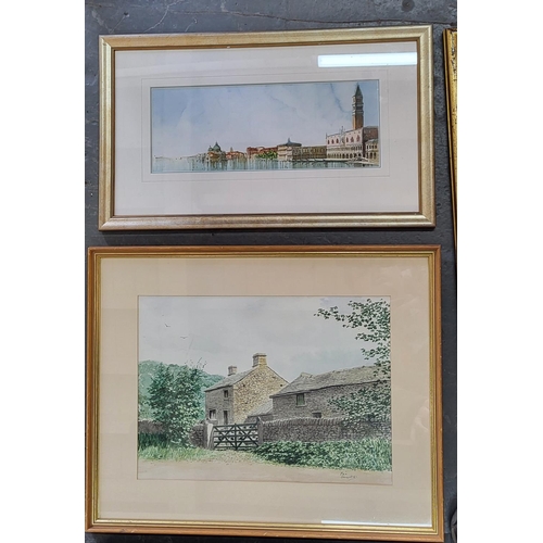 213 - Five Framed various watercolours (5)

Largest w/c measures 38cm x 28cm