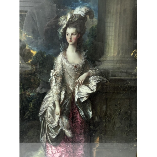 301 - Print of an 18thC lady, after Gainsborough in a gilt frame