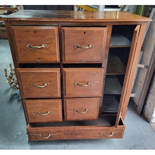 422 - Unusual set of drawers converted from an old Oak filing cabinet