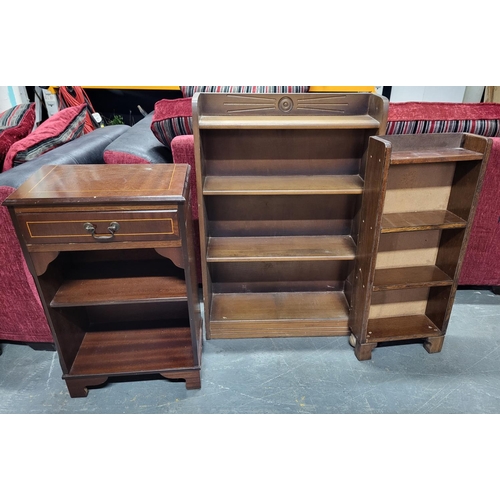 429 - Two small Oak bookcases etc (3)