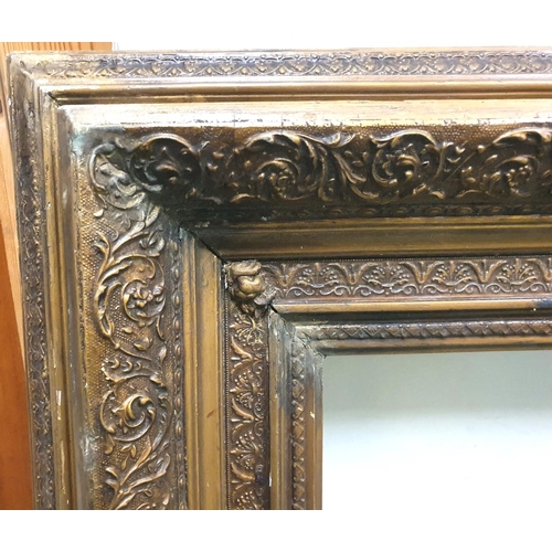 351 - Large, heavy antique gesso frame,

The internal measurements are 63 x 47cm