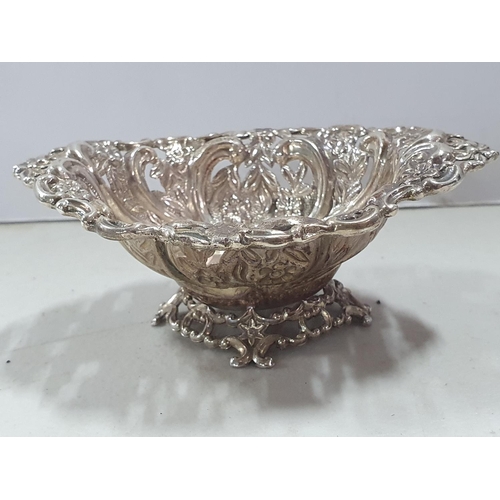 18 - Edwardian ornate silver bon bon dish,

43 grams