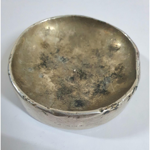 30 - Heavy bespoke, mid 20thC silver ashtray with weighted base,

approx 180 grams